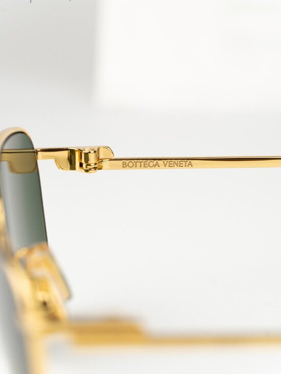 Bottega Veneta Women Sunglasses Gold Green Rectangle BV1300S 002 NEW AUTHENTIC main image 6